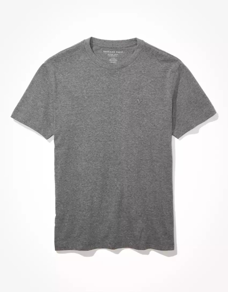 T Shirts American Eagle AE Super Soft Legend Grise Homme | VRE-71028735